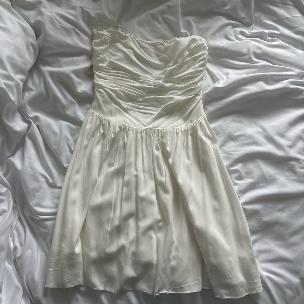 Princess Polly Cream Strapless Mini Dress